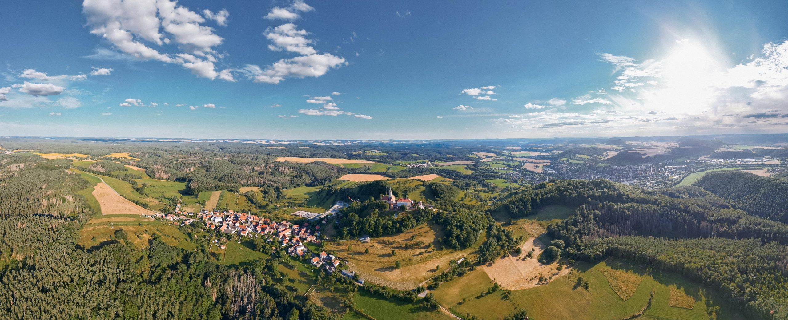 Panorame Leuchtenburg bei Kahla